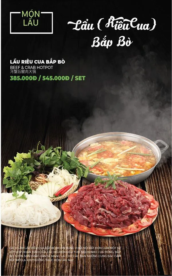 Top 10 Địa chỉ ăn lẩu bò riêu cua ngon nhất Hà Nội