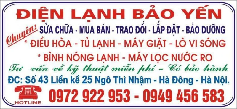 Top 4 Trung tâm sửa chữa điện lạnh uy tín nhất quận Hà Đông, Hà Nội